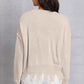 Lip Fringe Round Neck Sweater