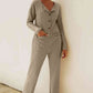Buttoned Drop Shoulder Pocket Jumpsuit