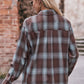 Plaid Dropped Shoulder Longline Shirt