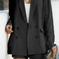 HANNAH MEA Full Size Longline Blazer and Shorts Set with Pockets
