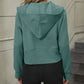 Malibu Dreams Zip-Up Raglan Sleeve Hoodie with Pocket