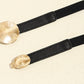 Black, Caramel, or Ivory One Size PU Leather Belt
