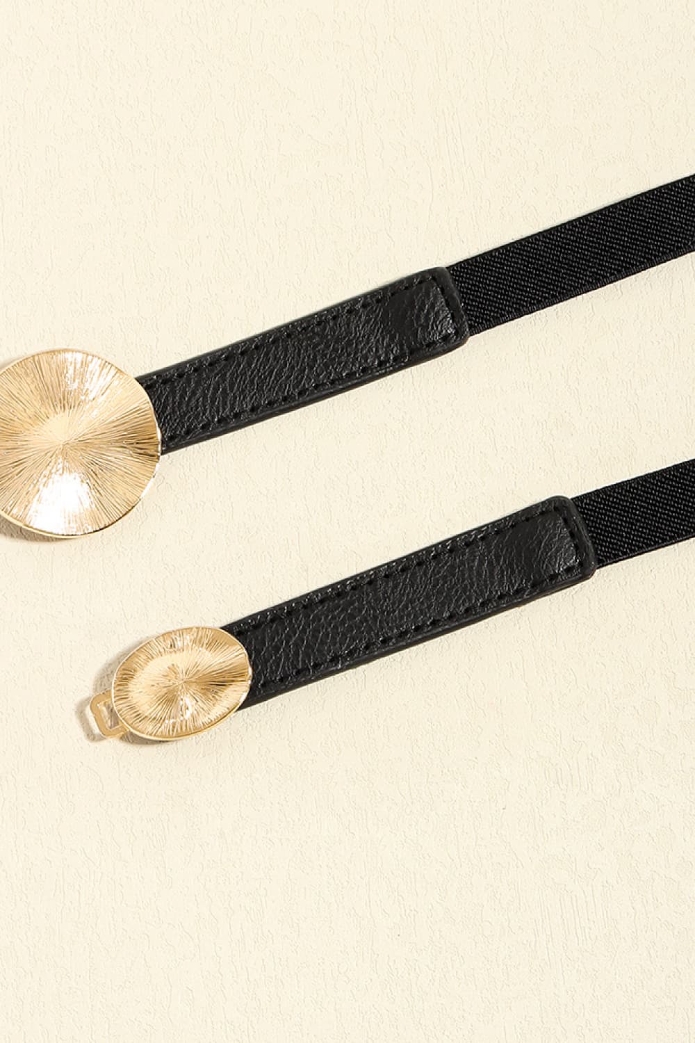 Black, Caramel, or Ivory One Size PU Leather Belt