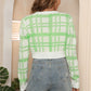 V-Neck Cropped Button-Up Cardigan