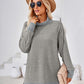 Contrast Mock Neck Long Sleeve T-Shirt