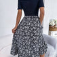 Aaliyah Isla Printed Off-Shoulder Ruffle Hem Dress