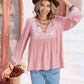 Aurora Lea Floral Tie Neck Balloon Sleeve Blouse