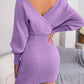 Delilah Rib-Knit Dolman Sleeve Sweater Dress
