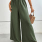 Wide Waistband Relax Fit Long Pants