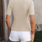 Square Neck Short Sleeve Sweater