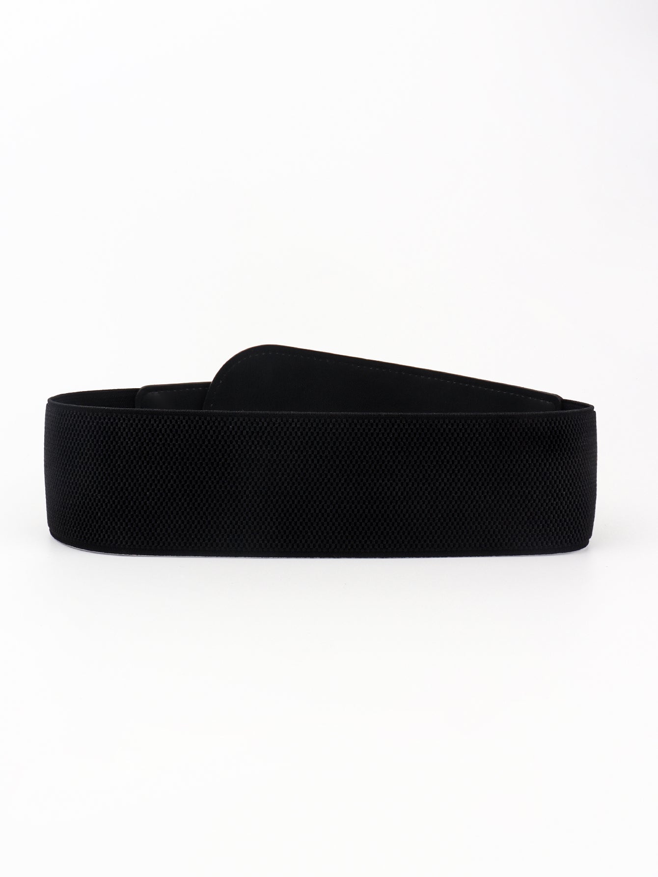 Women's PU Elastic Wide Belt with Alloy Buckle