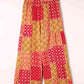 Bohemian Woman Patchwork Drawstring Wide Leg Pants