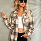 Plaid Button Down Collared Jacket