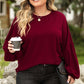 Plus Size Round Neck Dropped Shoulder T-Shirt