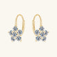 1.2 Carat 925 Sterling Silver Moissanite Flower Huggie Earrings