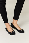 Forever Link Metal Buckle Flat Loafers *