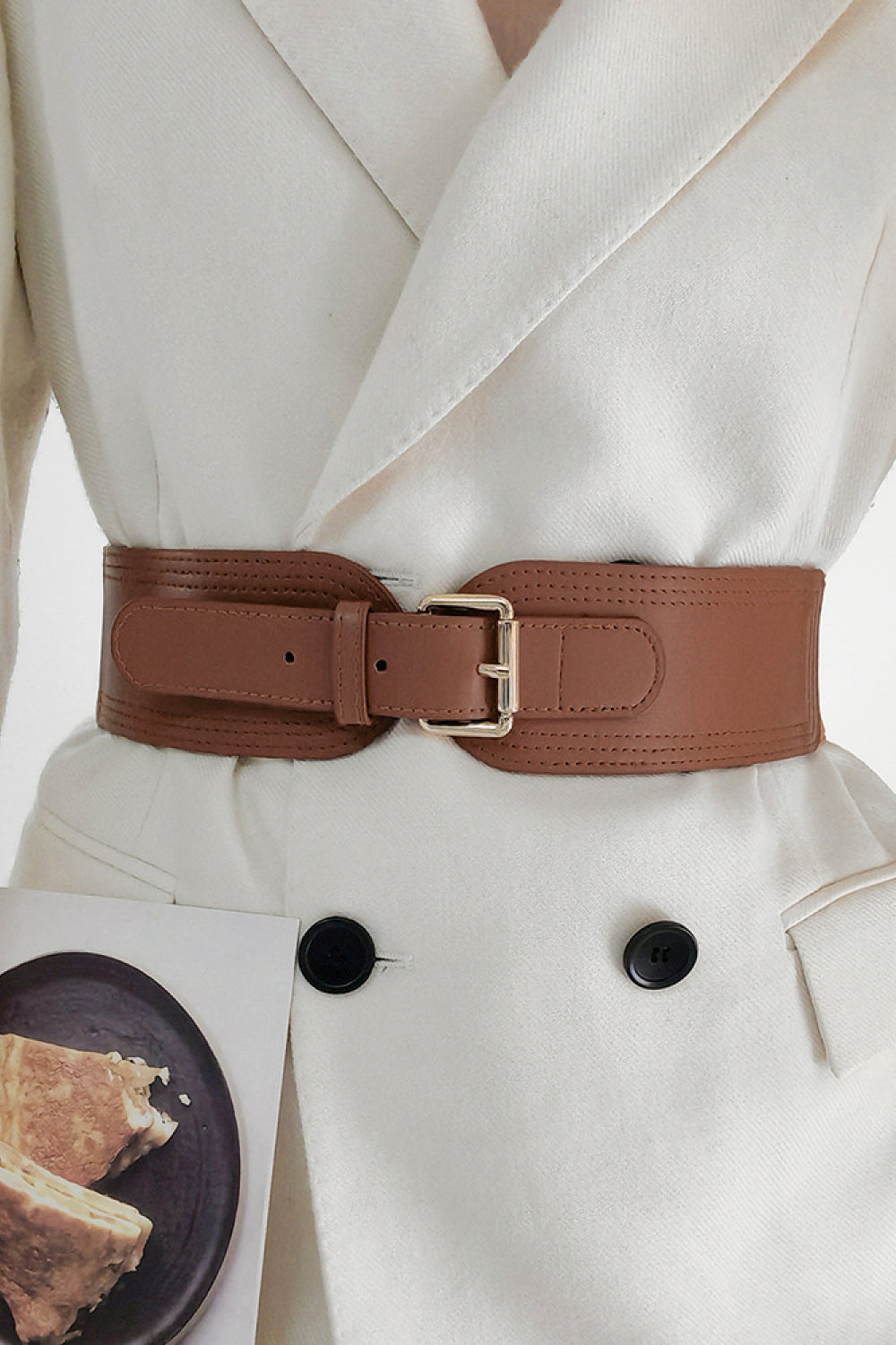 Jessica Anne Beauty Elastic Wide PU Belt