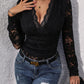 Lace Plunge Long Sleeve Bodysuit