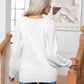 Cable-Knit Round Neck Buttoned Sweater