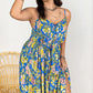Emma Floral Drawstring Ruffle Hem Maxi Dress