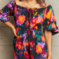 Pretty Mix Printed Tied Flounce Sleeve Romper