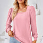 Square Neck Puff Sleeve T-Shirt
