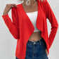 ZeldaMarie Open Front Zipper Pocket Cardigan