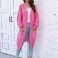 Open Front Longline Cardigan with Pockets
