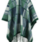 One Size Cloak Sleeve Fringe Detail Poncho