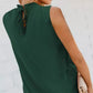 ROSE&THORN Full Size Smocked Tie Back Frill Trim Tank