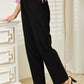 Double Take Black Full Size Pull-On Pants with Pockets