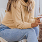 Waffle-Knit High Neck Top