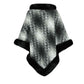 Kenya One Size Faux Fur Trim Poncho