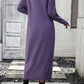 IdeationJovial Notched Neck Dropped Shoulder Button-Down Midi Dress