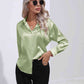 Collared Neck Buttoned Long Sleeve Shirt