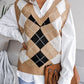 Plaid V-Neck Sweater Vest