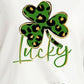 Lucky Clover Round Neck Short Sleeve T-Shirt