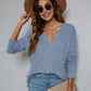 Beauteous Dropped Shoulder High-Low Waffle-Knit Top