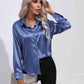 Collared Neck Buttoned Long Sleeve Shirt
