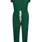Drawstring Round Neck Sleeveless Jumpsuit