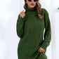 Openwork Turtleneck Long Sleeve Sweater Dress