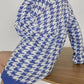 Houndstooth Button Up Long Sleeve Cardigan