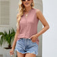 Eyelet Lace Detail V-Neck Tank