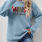 MERRY CHRISTMAS Round Neck Dropped Shoulder Sweatshirt
