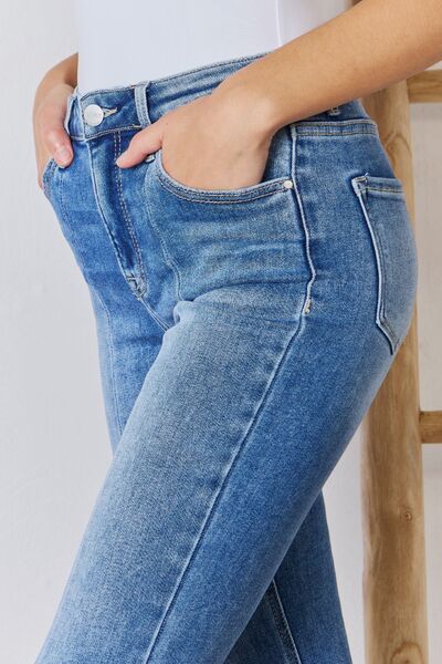 RISEN Full Size High Rise Ankle Flare Jeans *