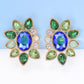 Geometrical Shape Glass Stone Dangle Earrings