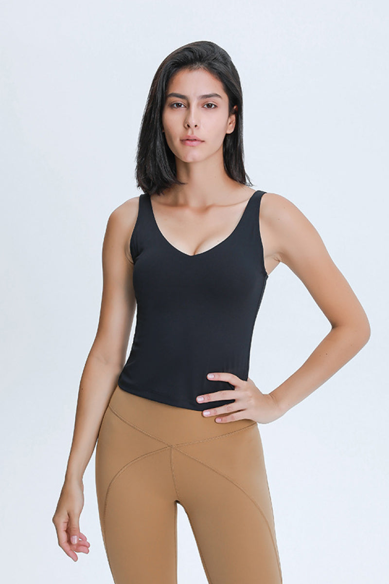 ROSE&THORN V Neck Active Tank