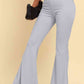PantsPlace Light Gray Pull On Flared Pants