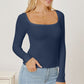 Square Neck Long Sleeve T-Shirt