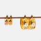 Stainless Steel 18K Gold Plated Ring Shape C-Hoop Earrings